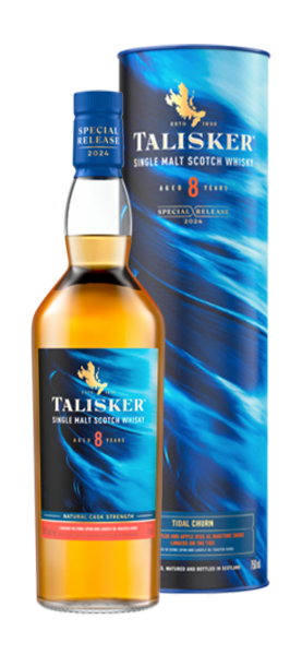 Talisker Single Malt Scotch Whisky 8 Yeart Old "Tadal Churn"