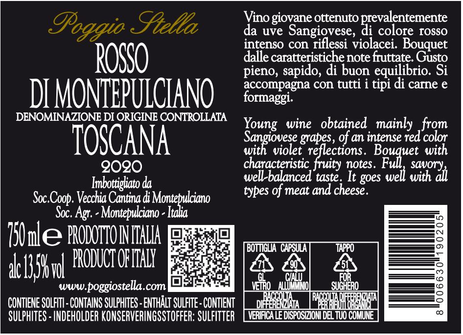 Rosso di Montepulciano DOC, Toscana (Italia), Vecchia Cantina di  Montepulciano 