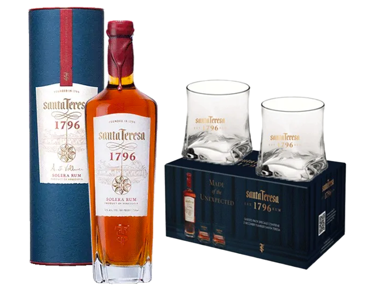 Image of Rum Solera Santa Teresa 1796 con bicchieri070