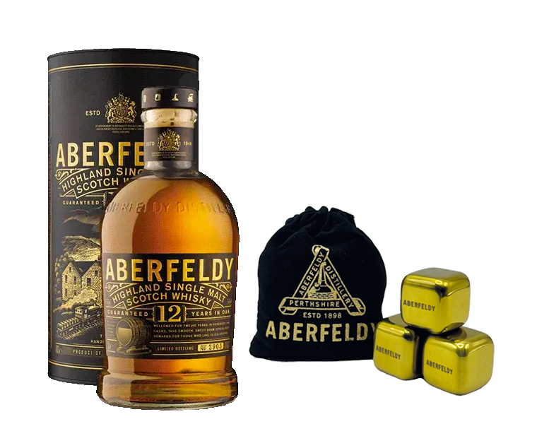 Image of Aberfeldy Highland Single Malt Scotch Whisky 12 Years con Stones070